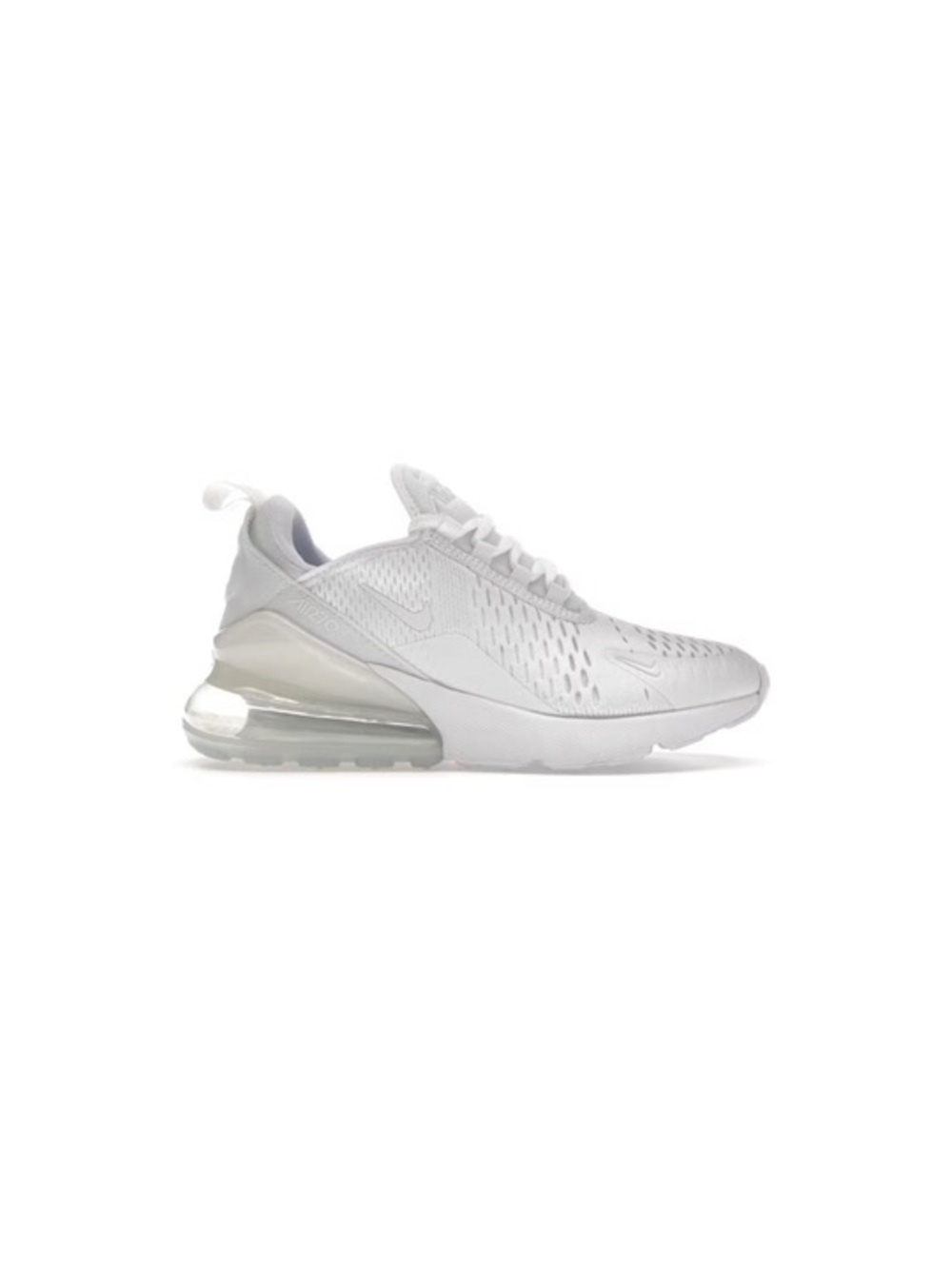 Size 7 Y Nike Air Max 270 White Metallic Silver (GS)